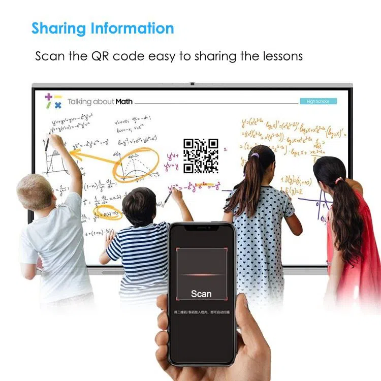 4K Interactive 55 Inch Smart Board For Teaching Production Introduction ODM
