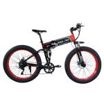 Folding Electric Snow Bike , 26 Inch Electric Fat Tire Mountain Bike Aluminum