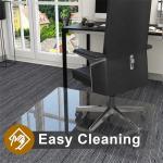 Industrial Grade Clear Tempered Glass Chair Mat 1/5" Thick 35" x 46" for