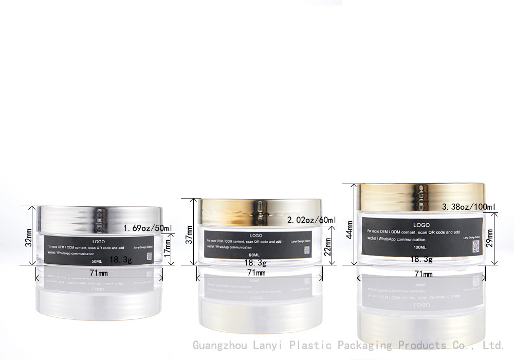 50ml 60ml 110ml Transparent Plastic Jars Cookie Candy Storage
