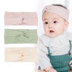 Wide Brim Baby Elastic Headbands Lovely Knitted Hair Accessories Cross Knotted