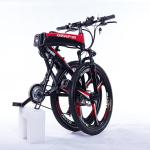 Durable 26 Inch Folding Electric Bike 36v 250w Battery Brushless Motor