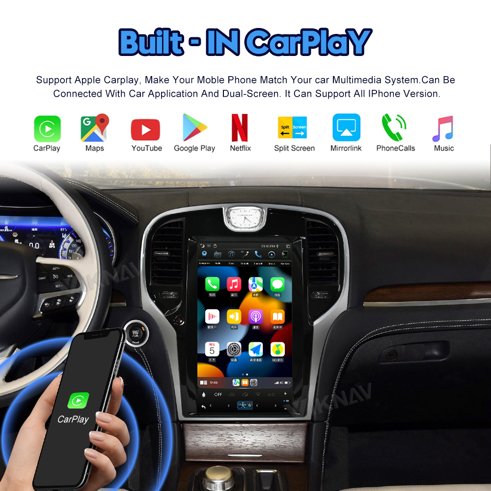 13.3inch Automotive Multimedia Players For Chrysler 300C 2012 2013 2014 -2019