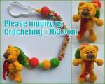 Necklace with amigurumi toy, Nursing necklace,Breastfeeding necklace, crochet
