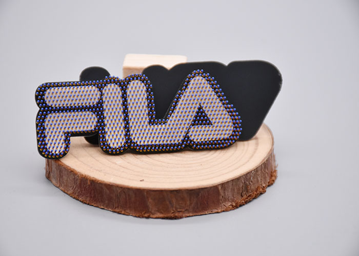 Silicone Rubber Background Screen Printed Patches 0.8mm 2.0mm For Garments