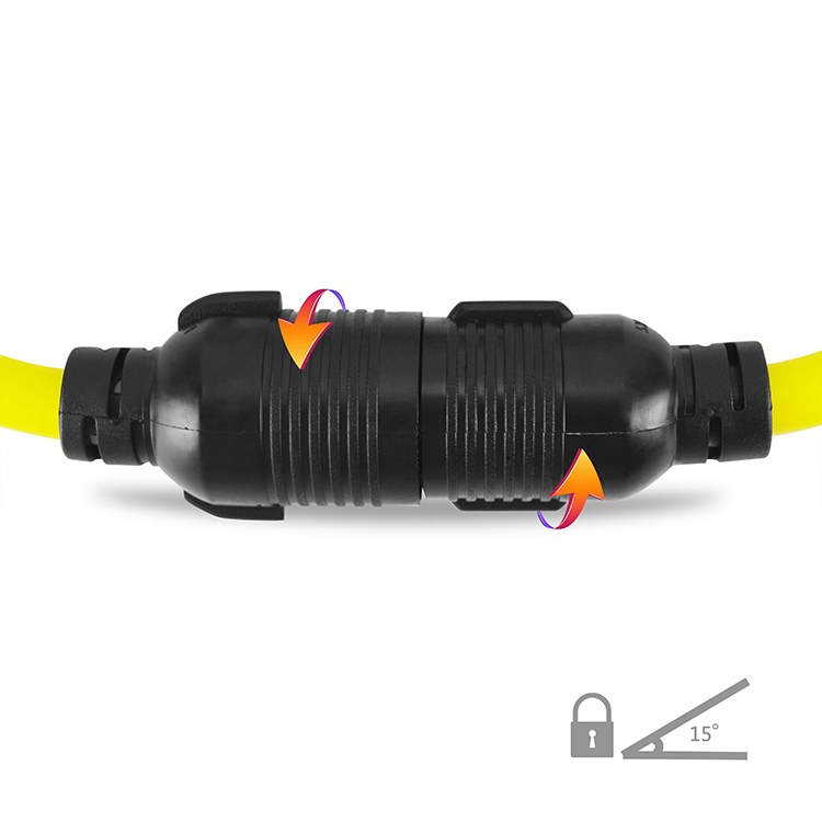 L14-20R Generator Extension Cord Heavy Duty Generator Locking Power Cord 10FT Black Conductor Bared stranded cooper