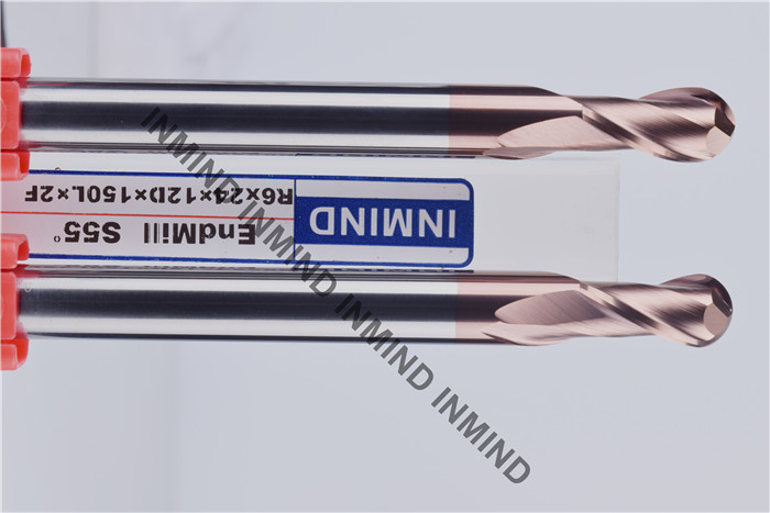 SiN Coating Long Ball Nose End Mill R6*150 , Dia 12 mm AOL 150 mm HRC55