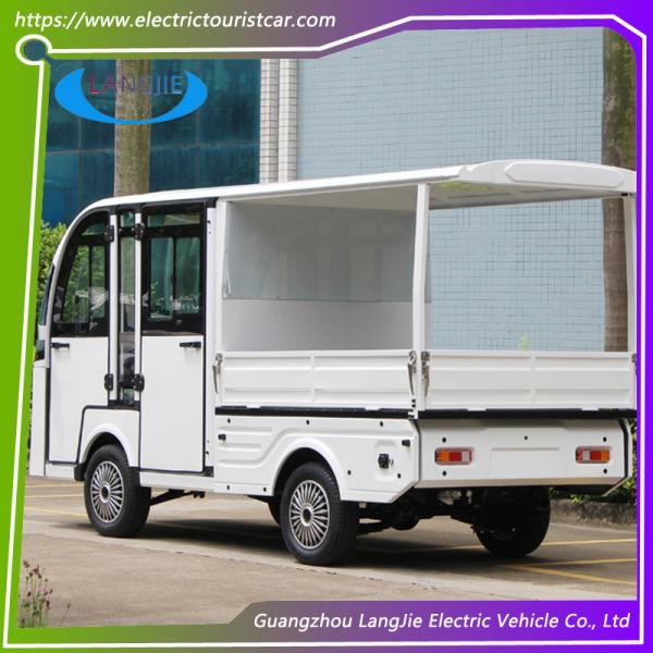 5 Seater Electric Sightseeing Bus 48v Electric freight car with Fencing Cargo Box for Resort