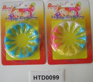 China Plastic Birthday Candle Holders Flower Shaped For Cupcake Decorations Food Grade wholesale