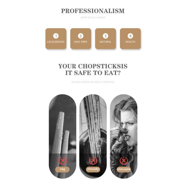 Customized Logo Natural Color Round Disposable Bamboo Chopsticks for Bulk Orders in Modern Style