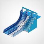 Indoor Or Outdoor Childrens Surf Playground Slide Injury Free Ride Vibrant