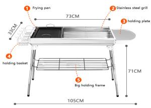 China Factory price outdoor villa countryard Charcoal Barbecue/BBQ/Barbeque Grill wholesale