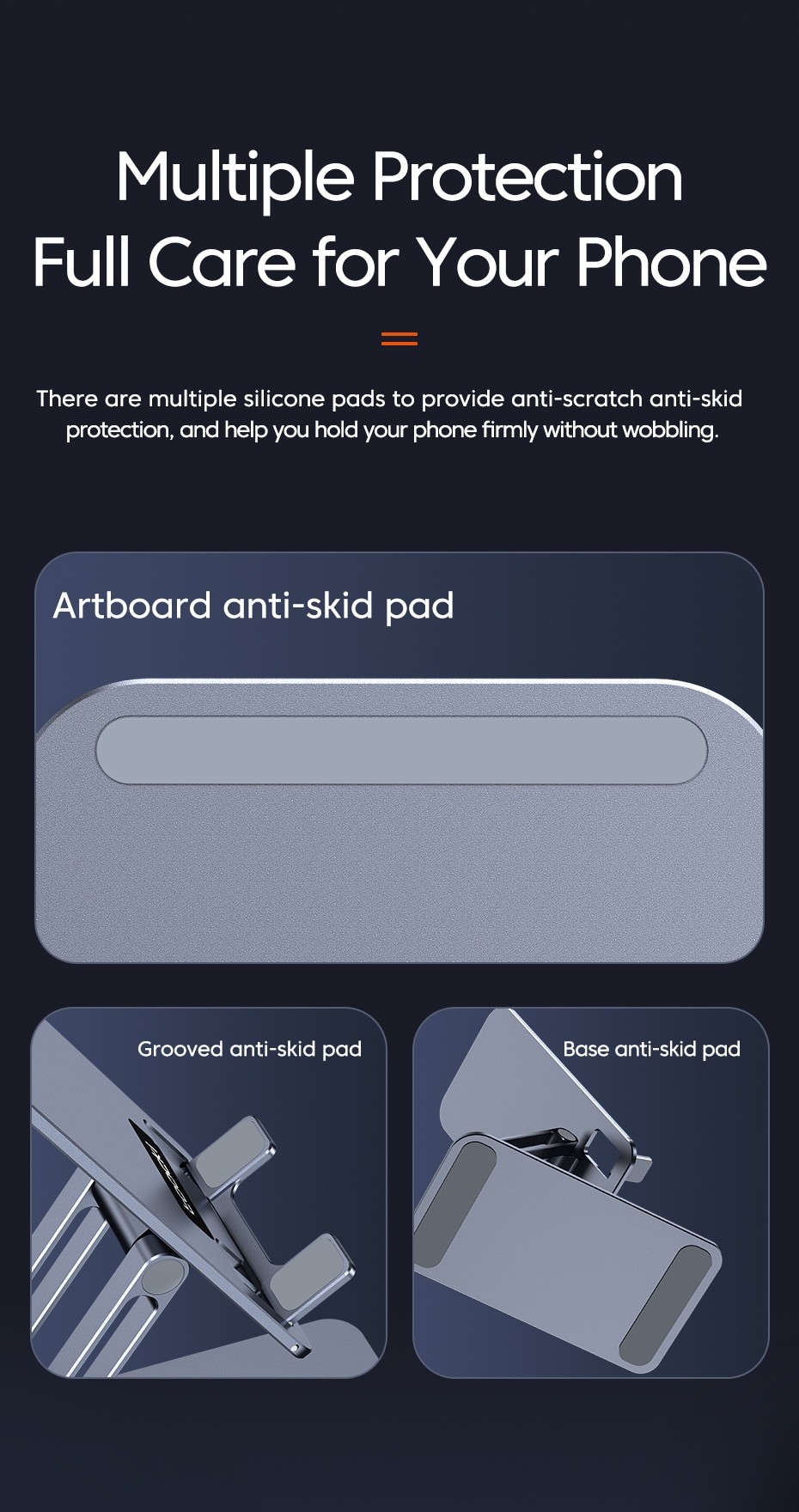 Foldable Phone Holder Stand Aluminum Alloy Desktop Tablet Holder