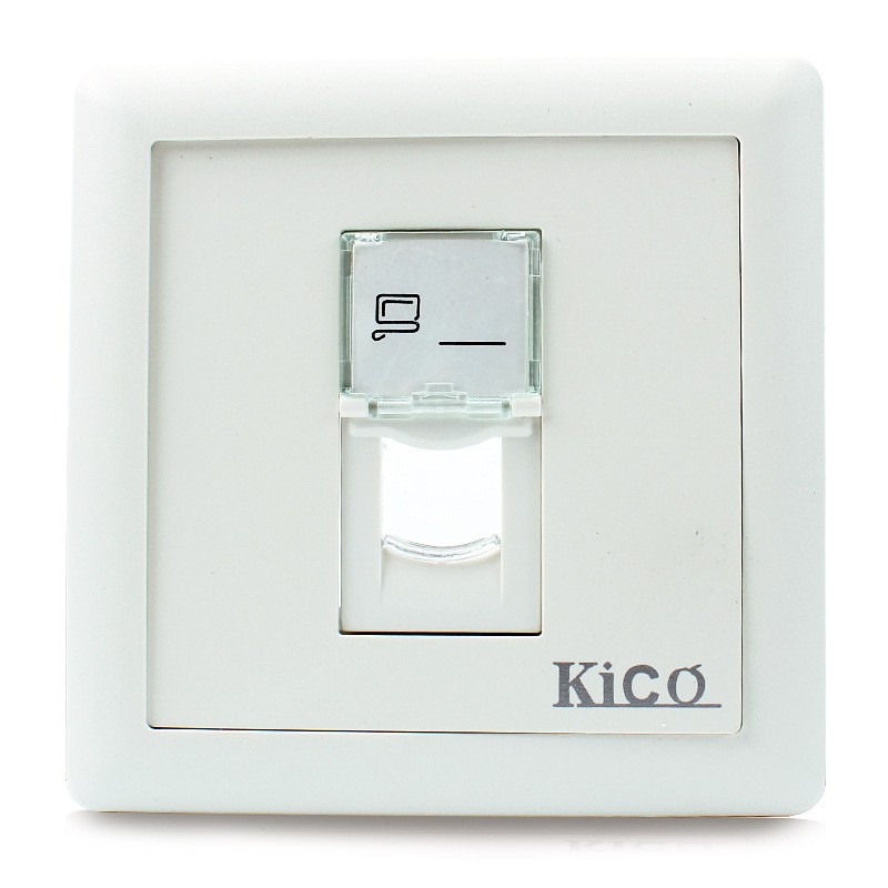 Network Cable Accessories 1 Port Type Wall Face Plate For Telecommunication
