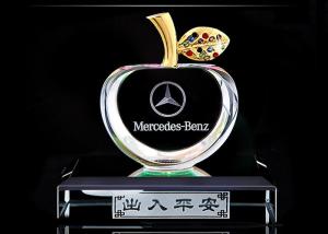 China Automobile Perfume K9 Crystal Glass Ornament Crafts With Custom Engraving Logo wholesale