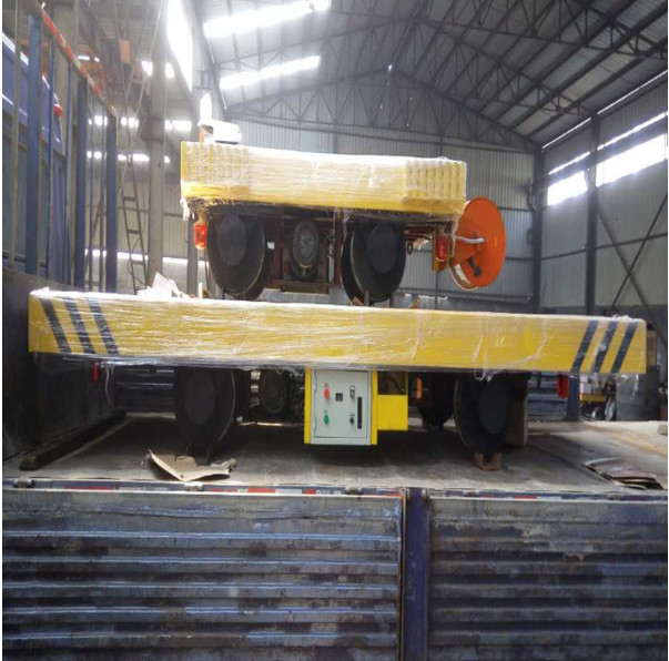Red Color 5 Ton Material Transfer Cart , Industrial Transfer Car For Warehouses