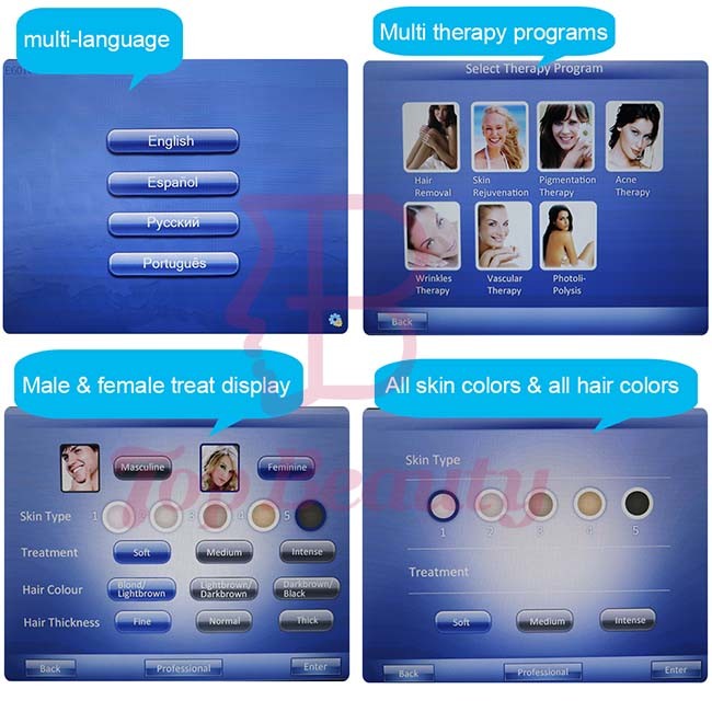 Painless RF 7 Filters 1200nm IPL Hair Removal Machine