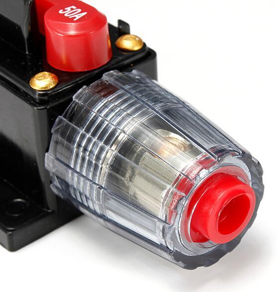 50A 50AMP Car Audio Circuit Breaker Inline Fuse Holder for 12V System Protection