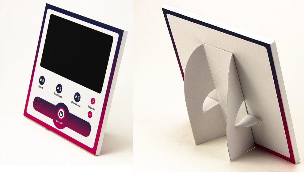LCD pop counter cardboard display lcd screen cardboard counter retail display