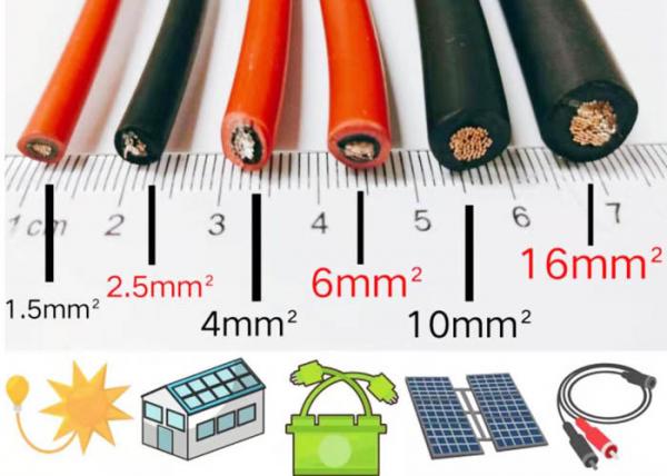 Quality 5.9mm OD Solar PV Cable Stranded Tinned Copper Conductor XLPE Insulation for sale