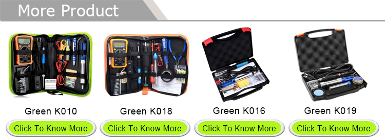 60W Soldering Iron Kit Adjustable Temperature 200V~230V Green K014