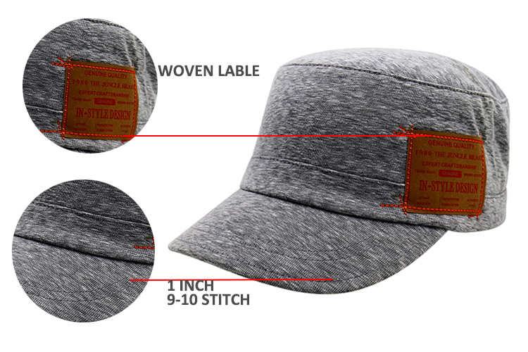 Customized LOGO Caps military cadet cap Flat Top Officer Amry Cap