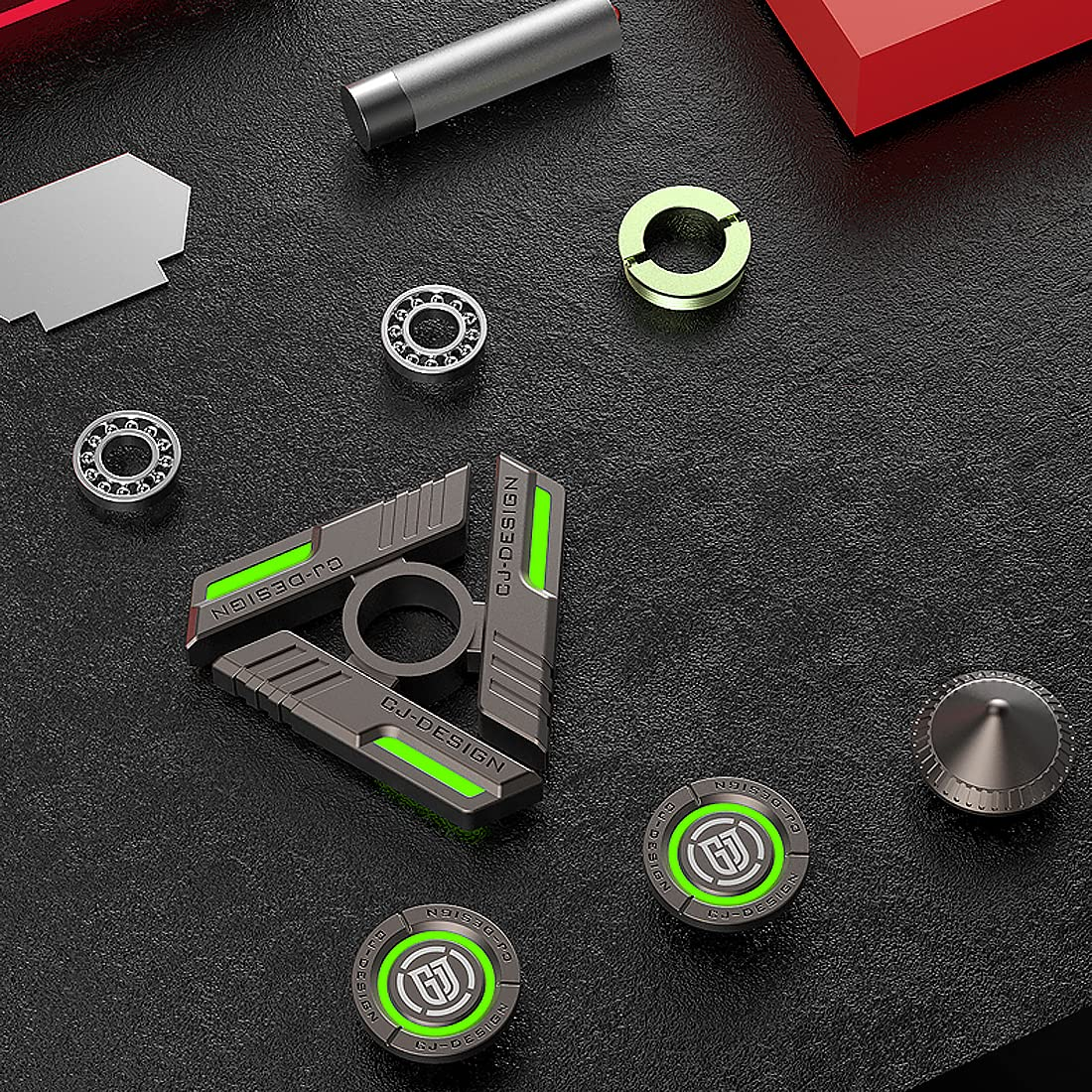 Luminous Light Fidget Hand Spinner Metal Finger Hand Toy for Age Range 5 to 7 Years