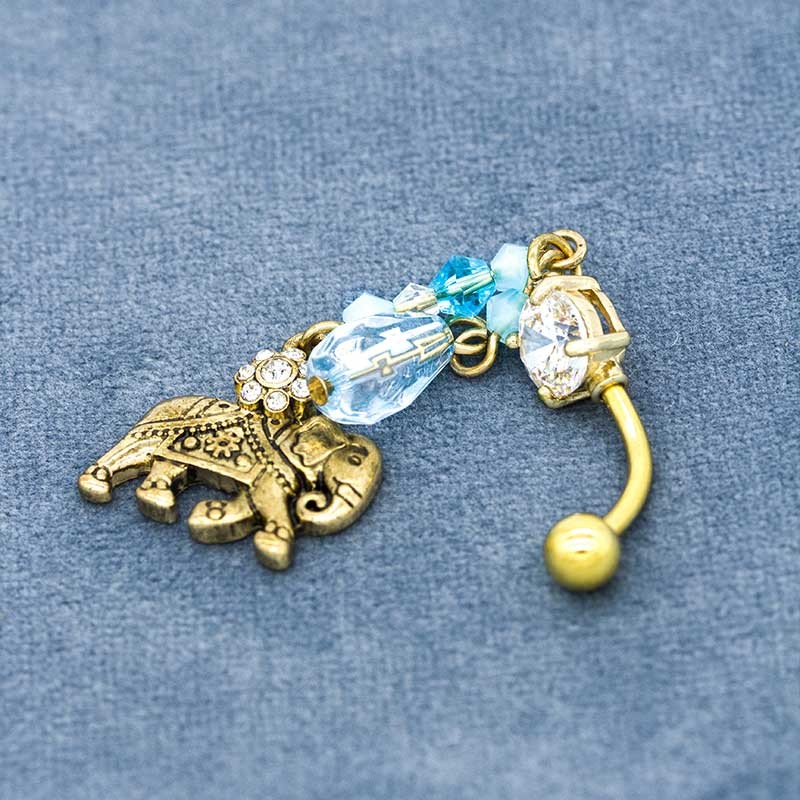 Elephant Dangle Body Piercings Jewellery 316 Stainless steel OEM ODM