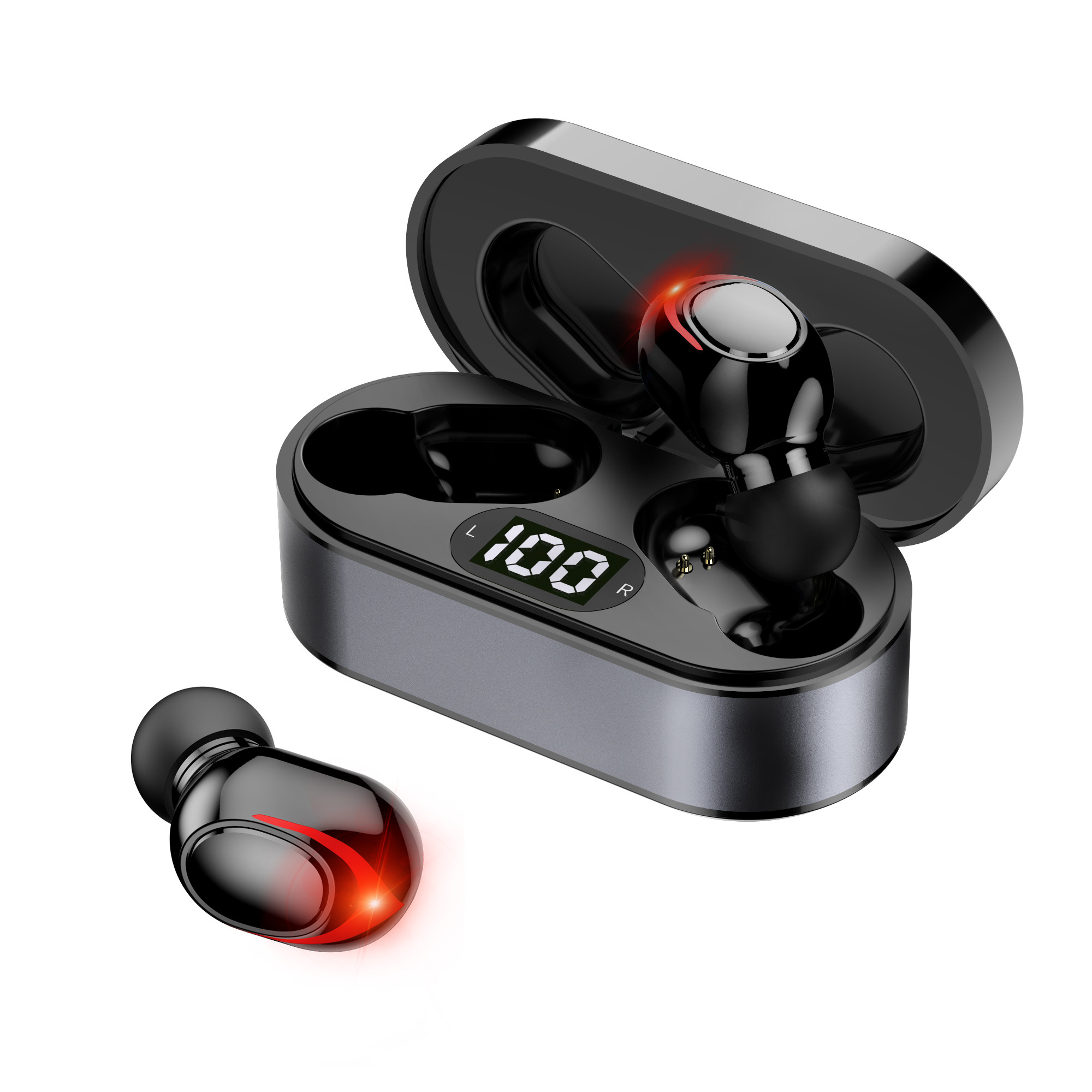 Automatic Swtiching Wireless Sports Earphones V5.0 50mah 80 Hours Standby Time