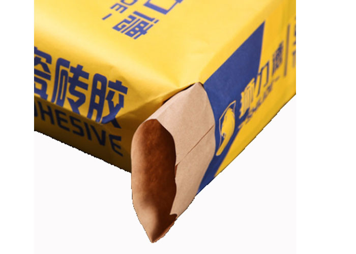 Flexo Print Colors Multiwall Paper Bags Valve Type 2 Layers High Tensile Strength