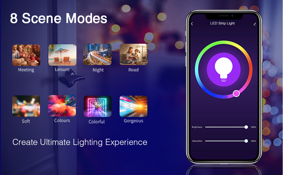 0.5kg HDMI Sync TV LED Backlights With Music Sync Function 4K HDR Support HDMI Strip