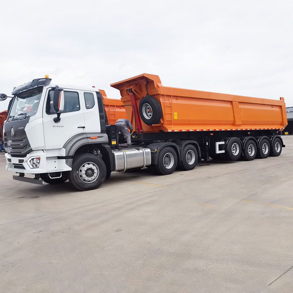 60-Ton 12R20 Tires Heavy Duty Truck 4-Axle Dump Truck Semi-Trailer Customizable Side Wall Thickness 6 Mm Tire 12.00R20