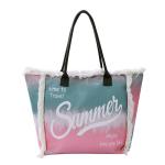 Tassel Tote bag Large capacity crossbody fashion printed beach bag