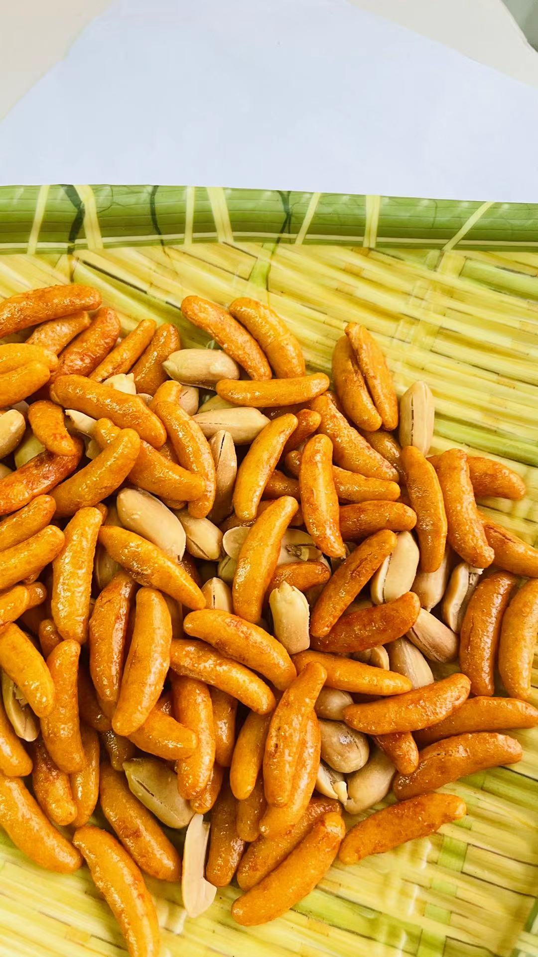Persimmon Seed Shaped Japanese Rice Crackers Roast Healthy Nut Snack