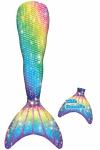 Breathable 80% Nylon + 20 Spandex Mermaid Tail For Swimming Party Toddler 110