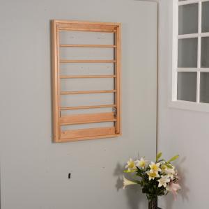 China Natural Wood Solid Beech 15.5cm Depth Wall Mounted Drying Rack wholesale