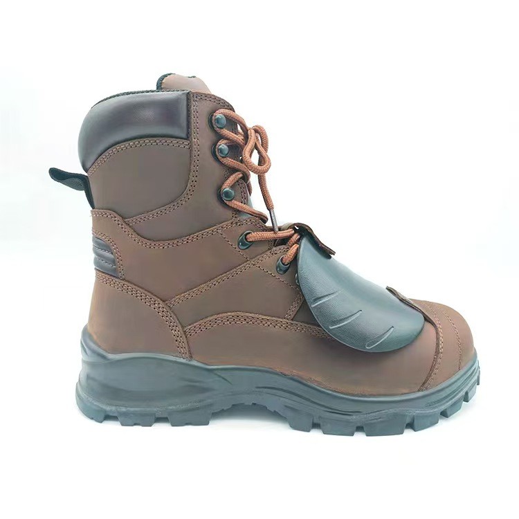 Men Work Safety Boots High Top Outdoor Hiking Shoes with Steel Toe for Protection
