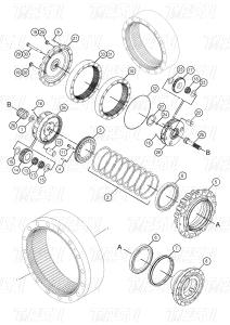 China OEM Steel 227-6949 296-6299 353-0611 523-0574 353-0615 E320D Excavator Travel Drive Catalog Gearbox Assembly wholesale