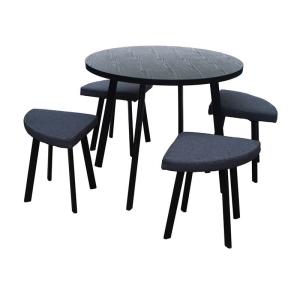 China Customizable American Gray Black 4 Chair Dining Set Home furnishings wholesale