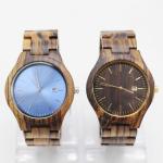 Japan calendar quartz movement fashion zebra wood wahches with your logo