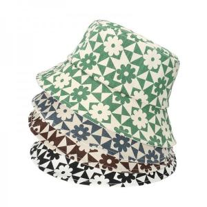 China Trend Pot Fisherman Hat Geometric Plaid Flower Bucket Hat wholesale