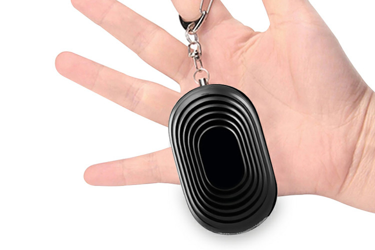 High Decibel Personal Sound Alarm Keychain Double Click Light Button