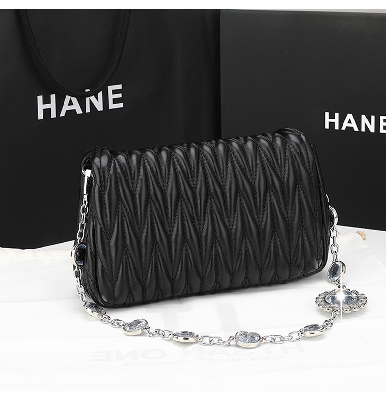 OEM/ODM Fashion Shoulder Bag Mini Crossbody Bag Chain Diamond Female Handbags Sheepskin Casual Ladies Bags