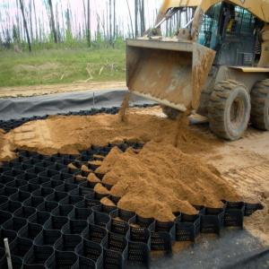 China Black Green HDPE Geocell Gravel Stabilization Perforated wholesale