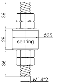 203501500 series 203501500 Series High Current Slip Ring slip ring Drawing 