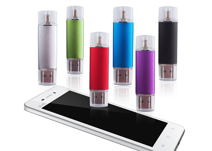 128g Purple Otg Usb Flash Drive With Color Printing Logo For Moblie Phone