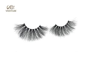 China Natural Black Cotton Stalk 27mm False Lashes Dramatic wholesale