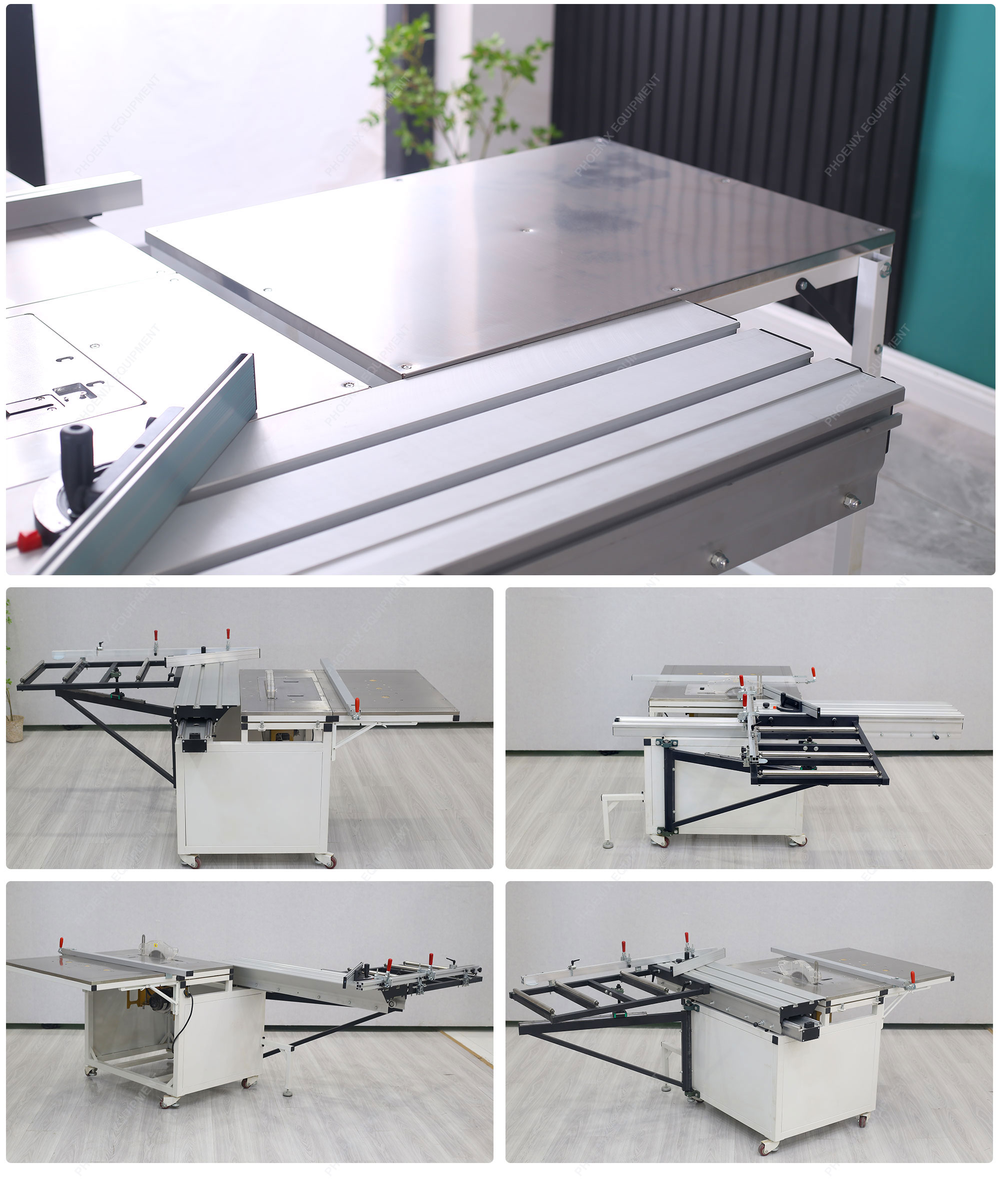 Precision Automatic Sliding Mitre Saw for Plywood Panels in Manufacturing Plants