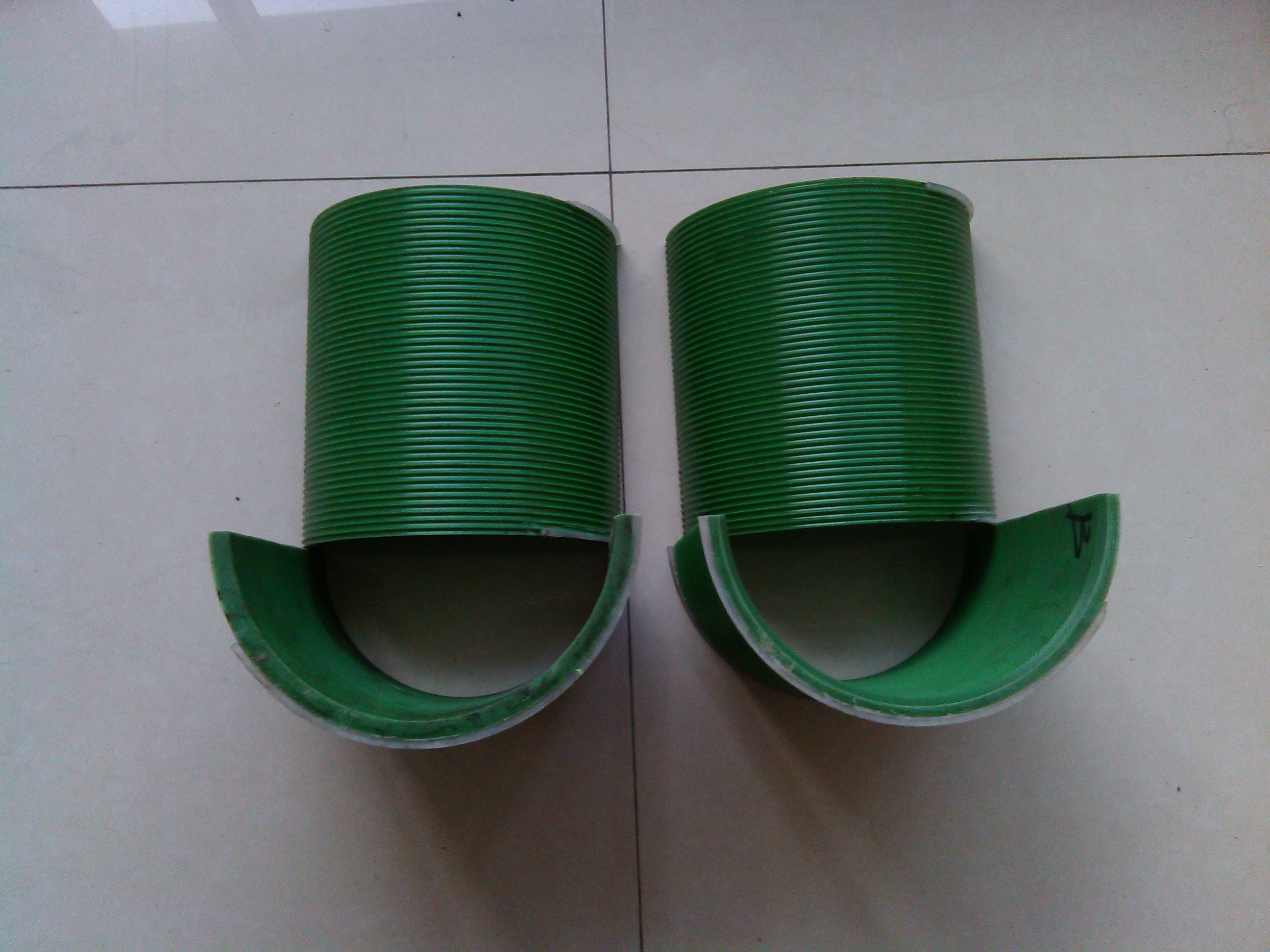 Nylon High Polymer Grooved Drum Sleeves Green Color Multi Layers