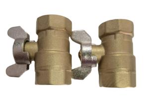 China DN15 Brass Ball Valve Female With Butterfly Handle wholesale